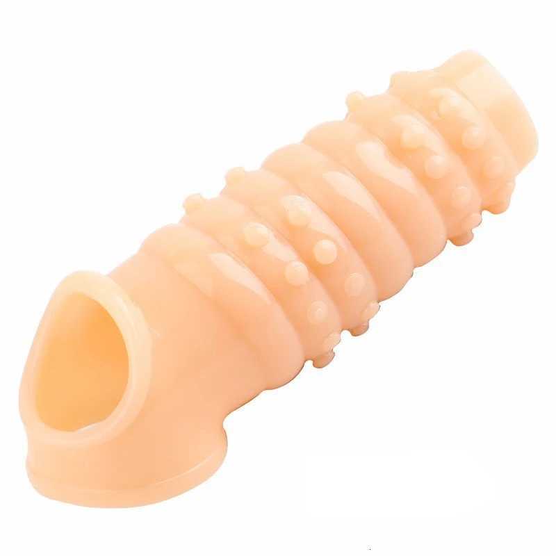 11cm Penis Enlargement Sleeve Glans Expose Prostate Massage Penis Extender Sex Toys for Couples Delay Time Adult Toys XJ250819