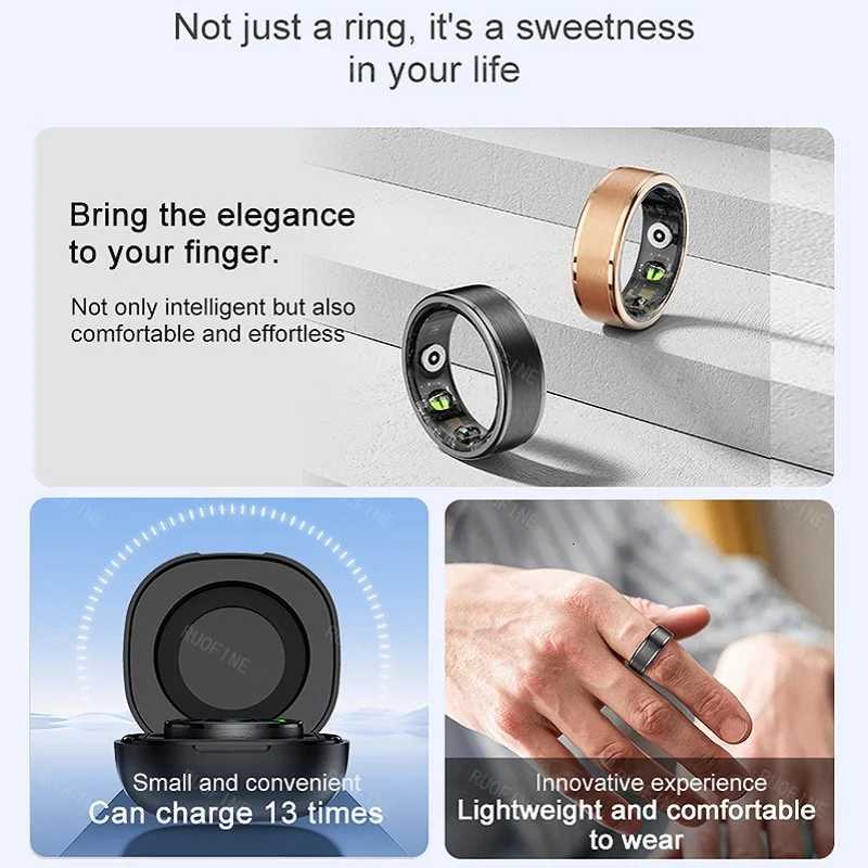 03 Smart Ring Couple Rings Man Woman Gift Health Monitor Ring APP Sleep Tracker Fitness Waterproof 5ATM For Android IOS Phone W250819