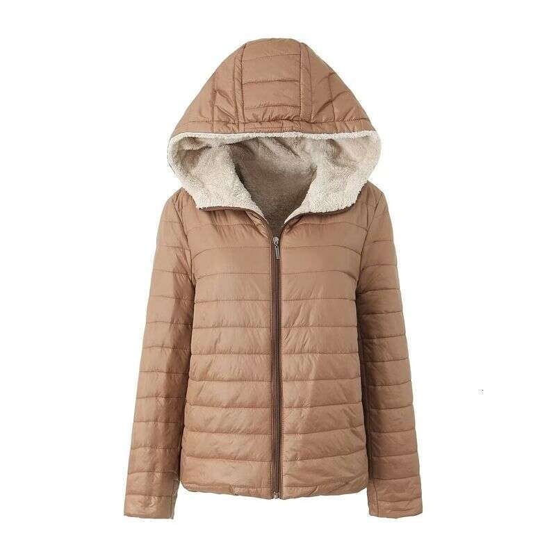 Women's Clothing new casual coat women's short plus veet loose hooded cotton jacket