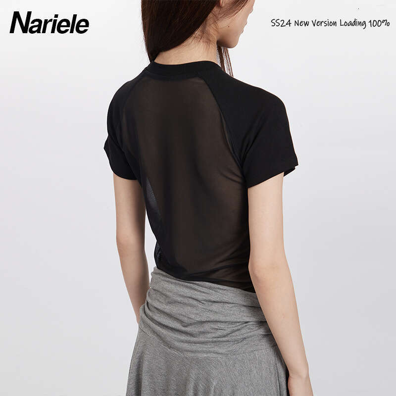 Solid Color Slim Fit Short Sleeve T-Shirt For Women, Ins Summer Pure Desire Back Hollow Design Hot Girl Top B3