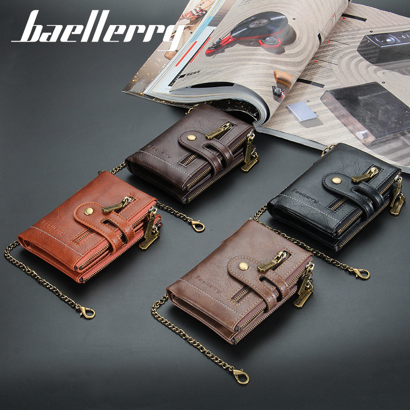 Baellerry Men Wallets Name Engraving 11 Card Holders Men Short Purse Double Zipper Coin Pocket High Quality Male Purse Cartera 250701