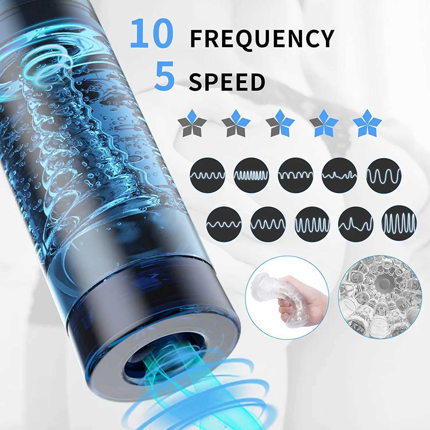 Automatic Vacuum Penis Enlargement Extend Pump with Suction Modes Men Sex Toys 10 Thrusting Rotating Quiet Penis Enlargement XJ250819