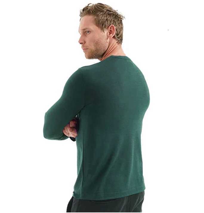 00% Merino Wool T-Shirt Men Merino Wool Thermal Underwear Base Layer Men Merino Wool Shirt 240g Moisture-Wicking Breathable Anti-Odor W250819