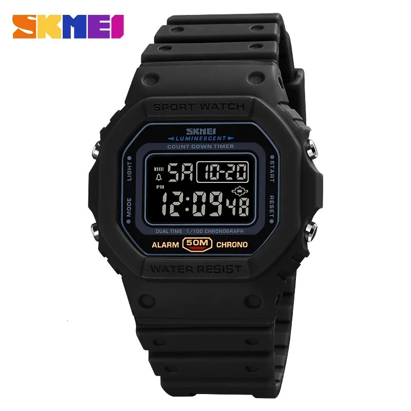 SKMEI 1628 Military Digital Watch for Men Sports Waterproof Shockproof Mens Wristwatches LED Didplay Alarm Clock Reloj Hombre 250819