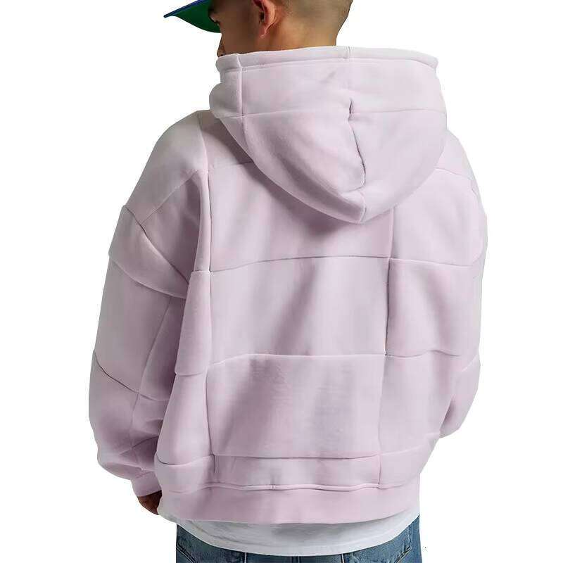 Unisex Quilted Hoodie with 3D Pattern Custom 1:1 Print Autumn Season Casual Knitted Material Hooded Collar-Direct Manufacturer