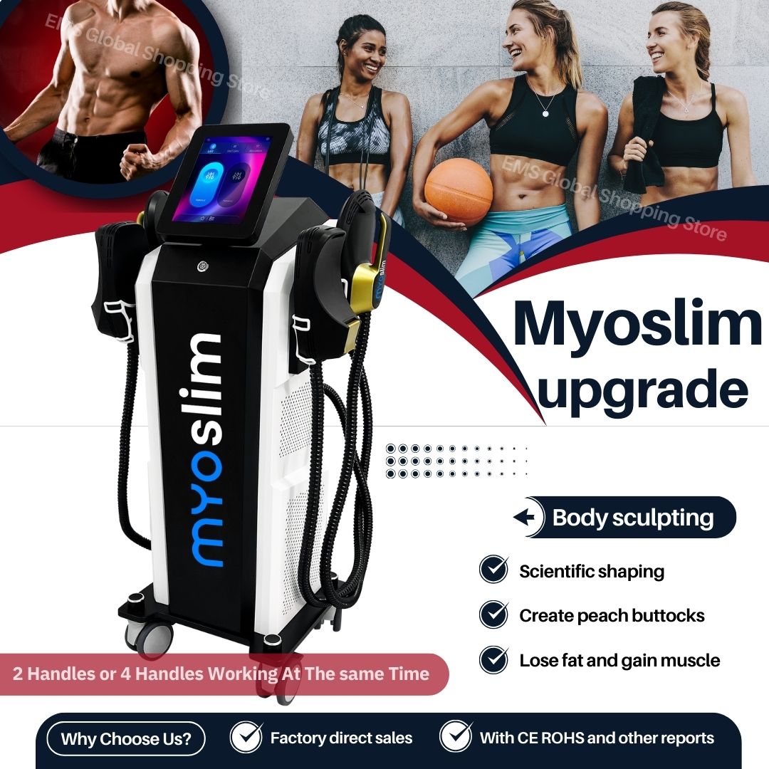 Myoslim EMS Body Slimming Machine Advanced RF For Reduce Belly Fat Tighten Skin Body Contouring Professional Beauty Salon And Aesthetic Spa Treatments