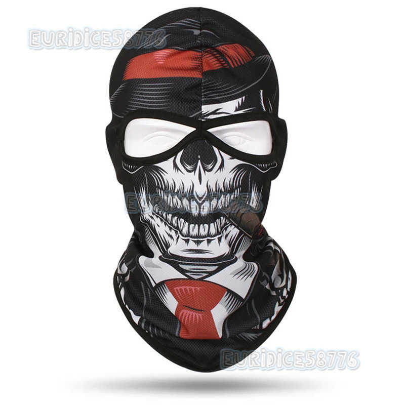Skull Bandana Balaclava Men Women Ski Mask Windproof Sports Scarf Riding Full Face Cover Fishing Hiking Neck Gaiter Face Shield H250819