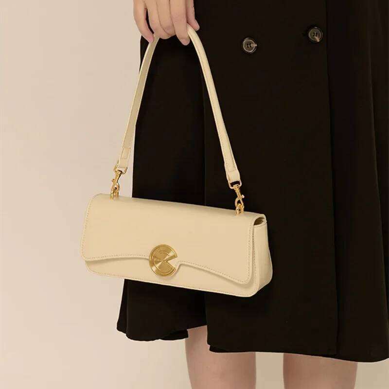 Ladies Cow Split Leather Soft Crossbody Bag Women Cowhide Underarm Portable Shoulder Bags Female Designer Commute Handbag