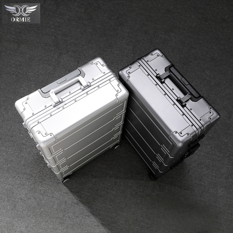 Stylish Durable Aluminum Suitcases: Versatile Travel Companion With Secure Locks and Smooth Rollers