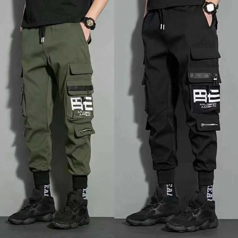 Multi Pocket Drawstring Cargo Pants Mens Casual Cargo Pants for Summer Autumn Outdoor W250819