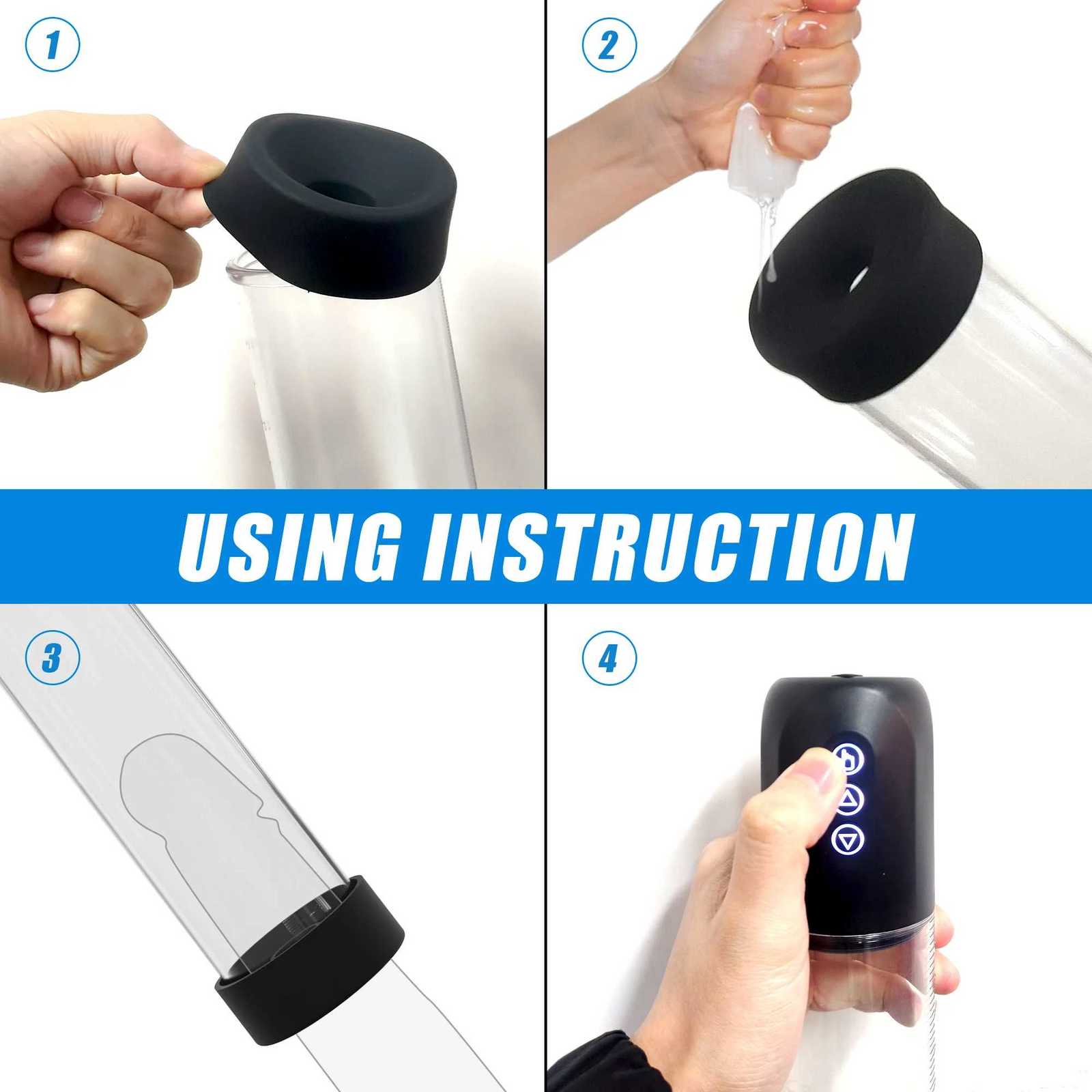 Electric Vacuum Penis Pump for Men Sucking Rechargeable Penis Enlargement Extender Pump Masturbator for Men Sex Toy for 18+ XJ250819