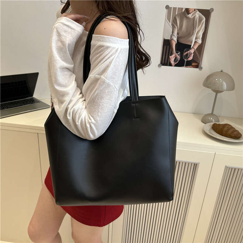 Large Bags Designer Capacity Simple Soft Leather Tote for Women 2025 Summer Fashion Versatile Shoulder Underarm Bag