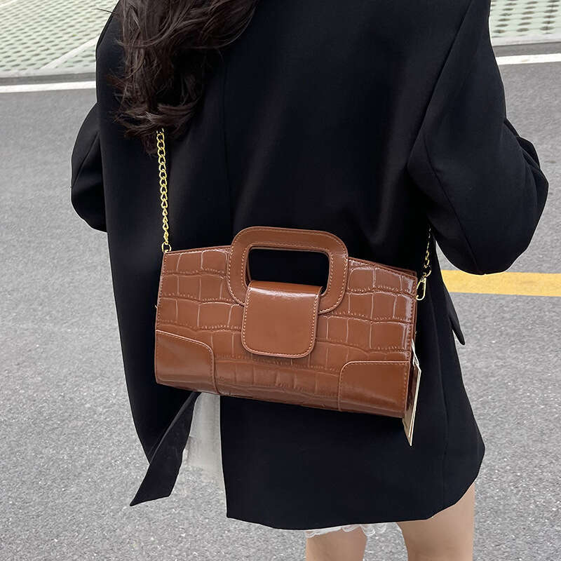 Niche Bags Designer Crocodile Texture Handbag for Women 2025 Summer Trend Versatile Elegant Chain Shoulder Crossbody Bag