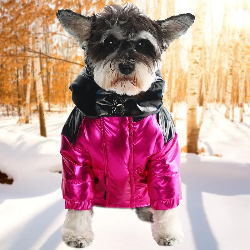 Designer Clothes Brand Dog Apparel Veet Filled Pets Hooded Puppy Jacket for Small Dogs Windproof Waterproof Snow-Proof Outdoor Sports Warm Pet Coat Re