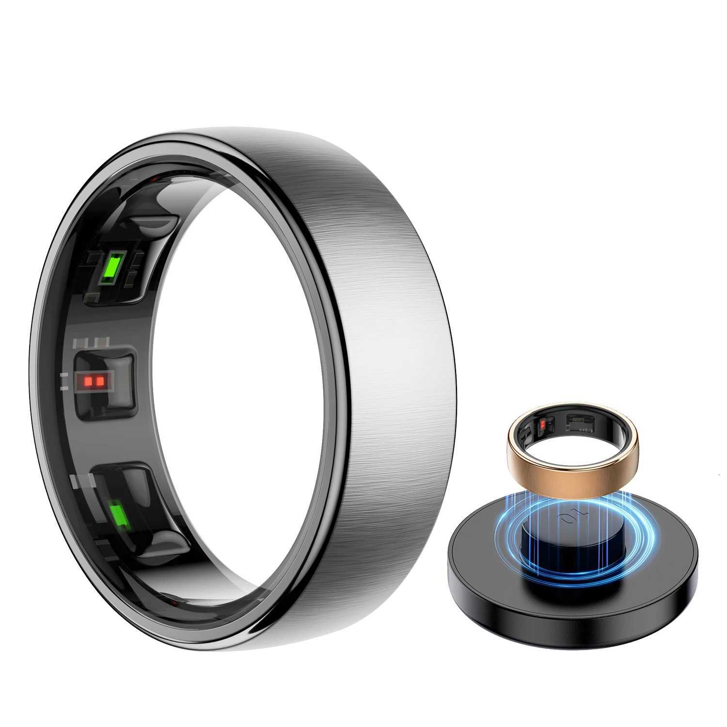 Uhoofit R10 Smart Ring with Charging Dock Men Women Health Sleep Heart Rate Monitoring IP68 5ATM Waterproof Multi-sport Mode W250819