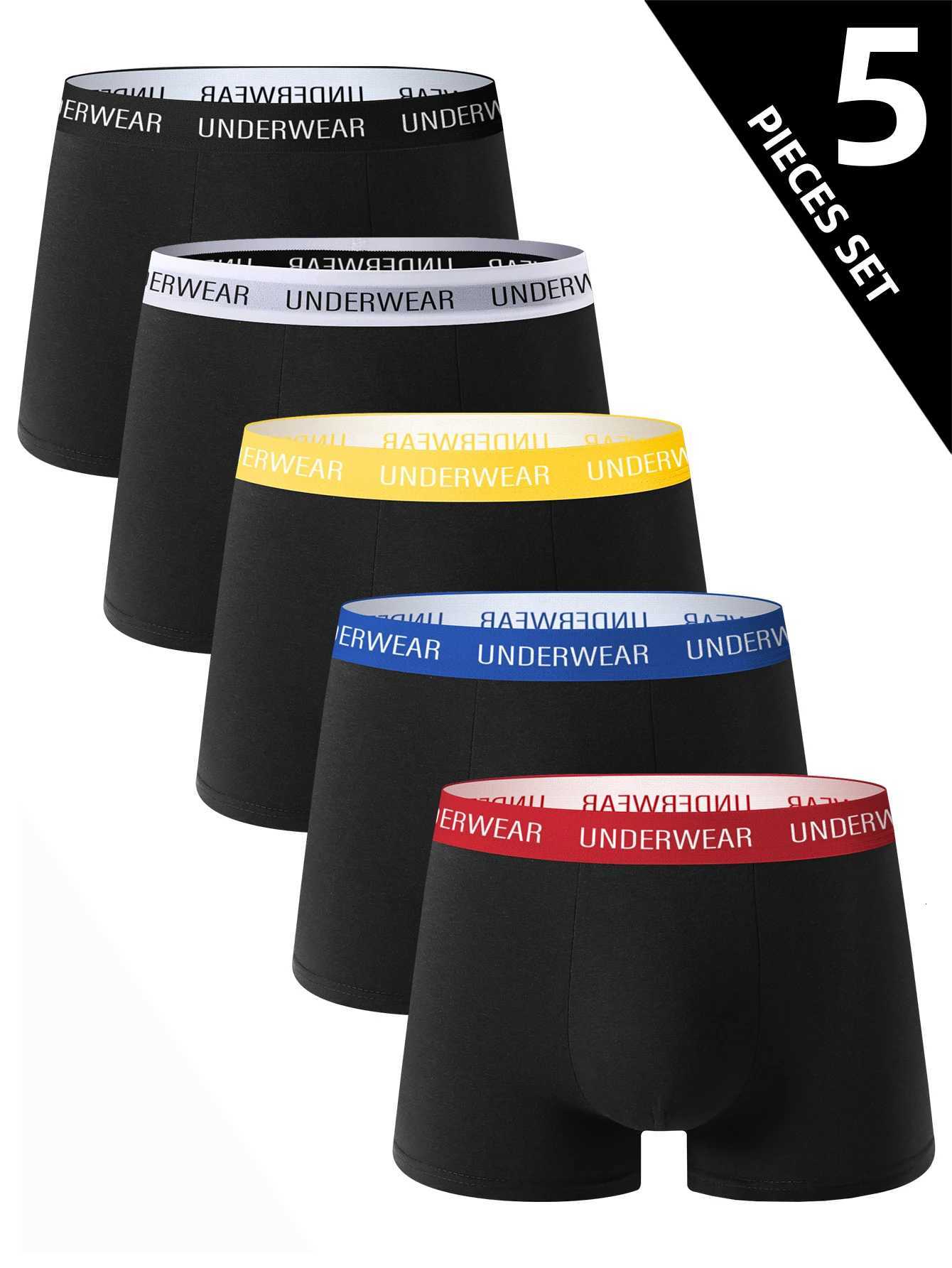 5 Pieces Mens Underwear Soft Comfortable Friendly Mens Boxer Briefs Fashionable Personality Simple Classic High-End Mens Underpants W250819