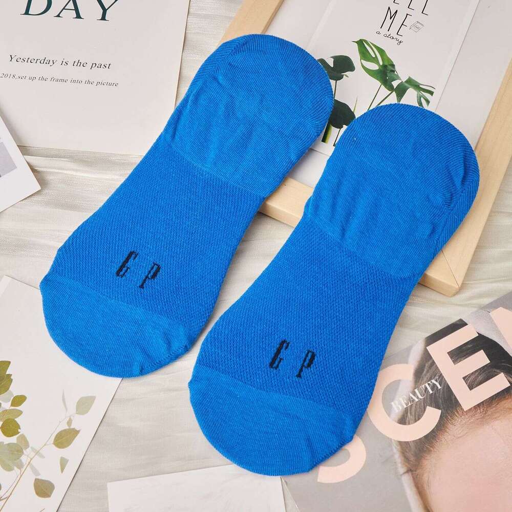 New Letter Jacquard Invisible Boat Couple Socks B5