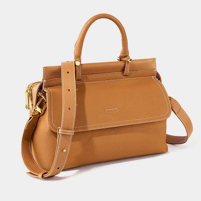 2025 New Style Ladies' Genuine Leather Light - And Fashionable Messenger Cowhide Shoulder Bags, Casual Cross