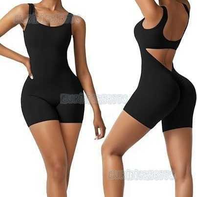 Tight-fitting One-piece Yoga Suit for Women Hip-lifting Sports Fitness Beautiful Back Short-style Dance Running One-piece H250819