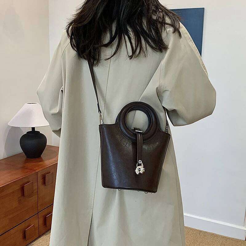 Fashion PU Sweet Shoulder Retro Single New Niche Design Large Capacity Women S Bags