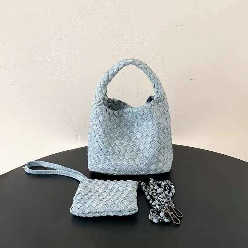 2025 New Denim Woven Large Capacity Tote Shoulder Armpit Bag, Women's Casual Mother's Bag