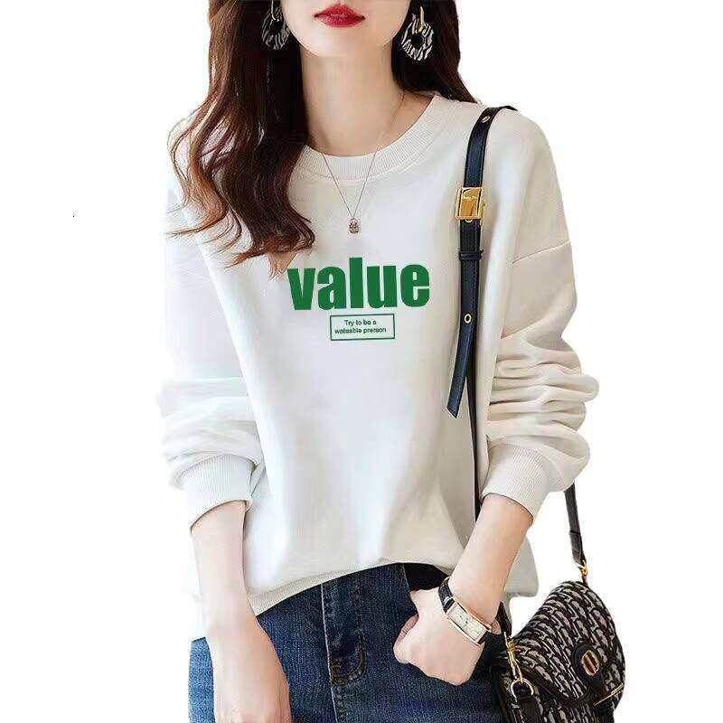 Women's Trendy Loose Slimming Printed Sweatshirt for Autumn Winter Casual with Front