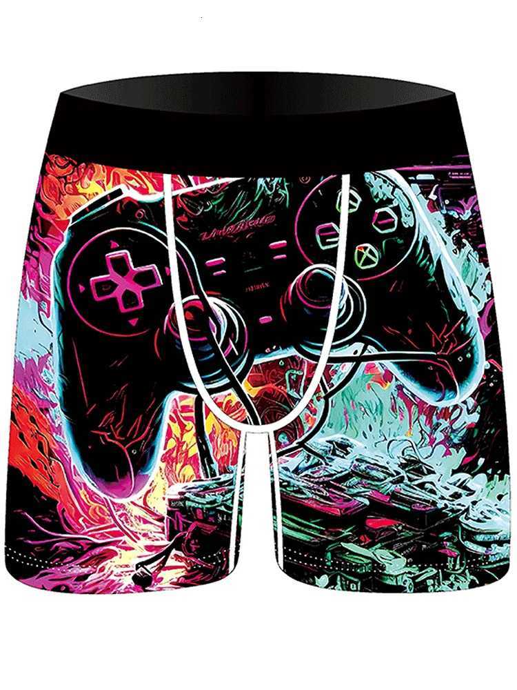 3Pcs Handle Print Fashionable Mens Underwear Casual Youth Sports Shorts Comfortable Breathable Stretch Shorts Underwear W250819