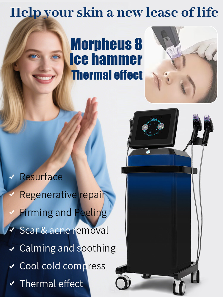Professional Mo 8 RF Microneedling Machine Facial Skin Care Beauty With12 24 40 Nano Pin Cartridge