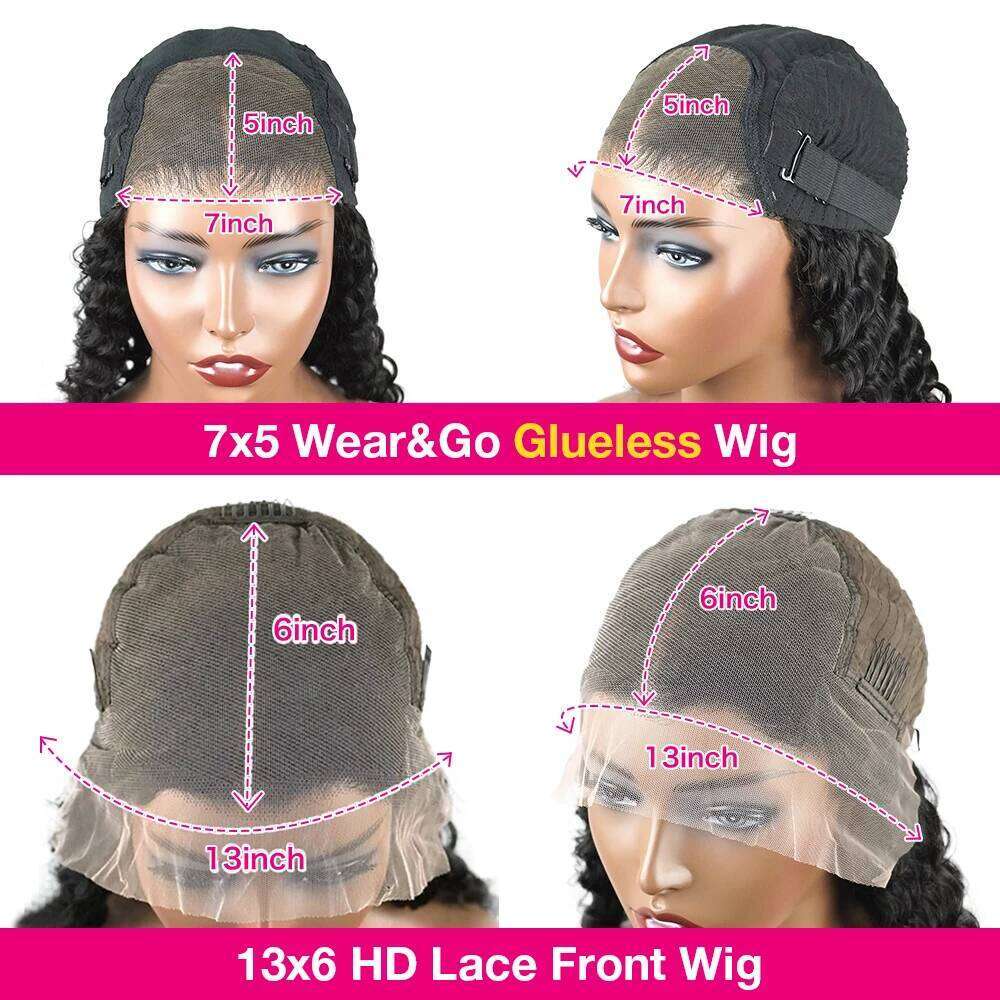 Glueless Kinky Front Human Hair Yaki Straight 13X6 Frontal Wig 7X5 HD Transparent Lace Closure Wigs