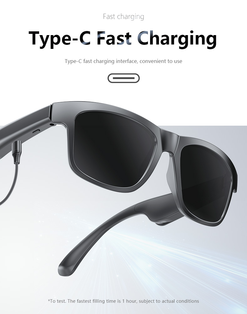 High-tech intelligent Bluetooth translation glasses, future intelligence, lightweight design, comfortable wearing life, outdoor riding, sports running