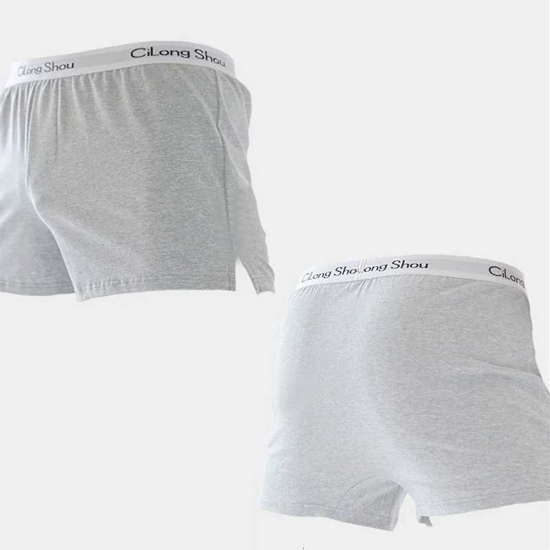 100% Cotton Soft Pajamas Shorts Mens Loose Breathable Bottoms Underwear Fashion Solid Boxers for Men W250819