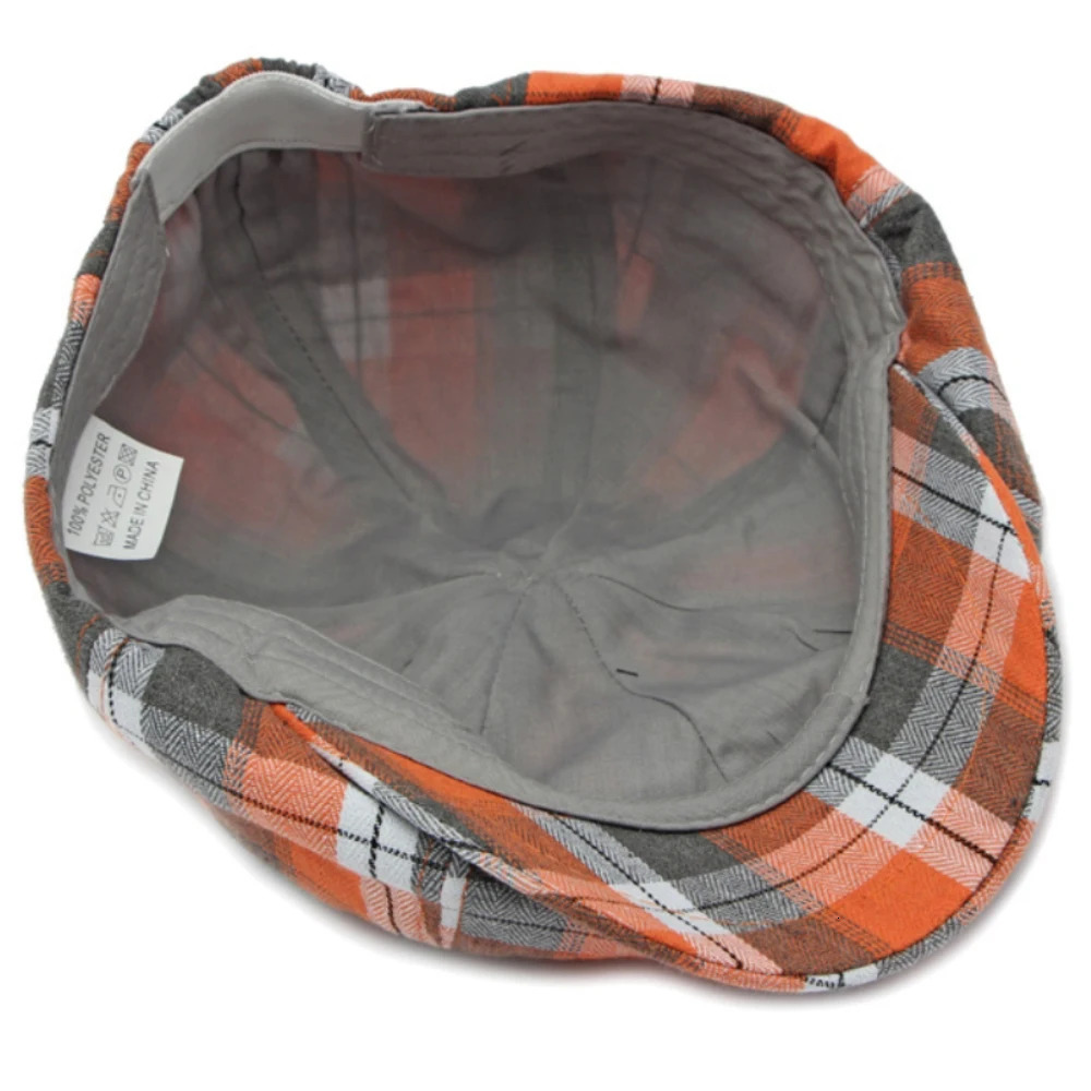 HT64 Beret Cap Spring Summer Sun Hat Octagonal Caps for Men Women Plaid Artist Painter Beret Hat Flat Cap Male Female Berets 250814