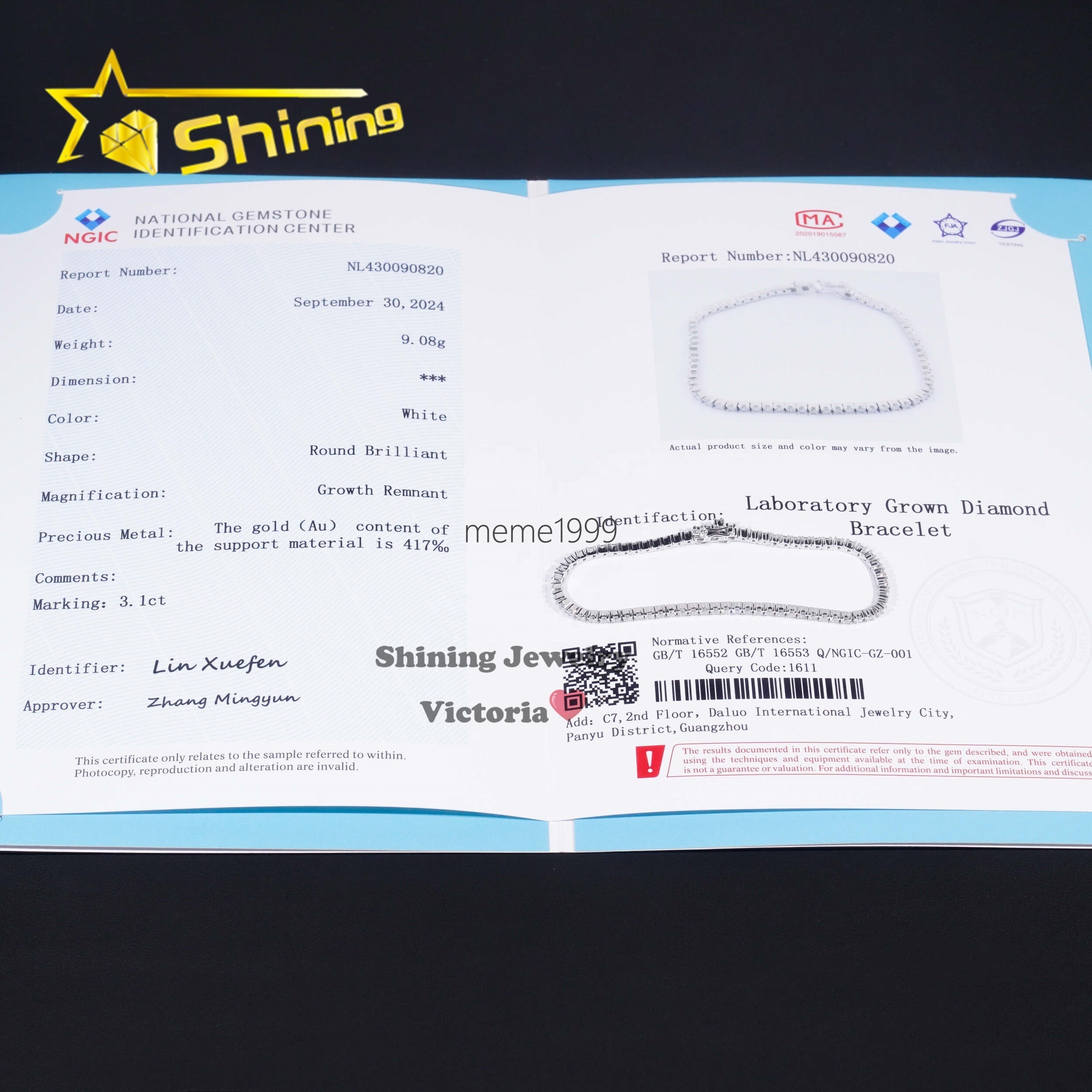 Custom High Quality Fine Jewelry Hip Hop Chain Lab Grown Diamond Tennis Necklace 10K 14K 18K Real Gold 2MM Tennis Bracelet