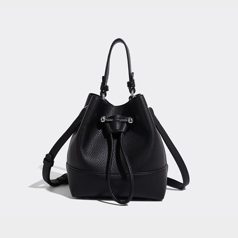 Free shipping designer Unique Design Retro Drawstring Bucket Bag for Women 2025 Summer New High-end Handbag Shoulder Bag Crossbody Bag Women Bag