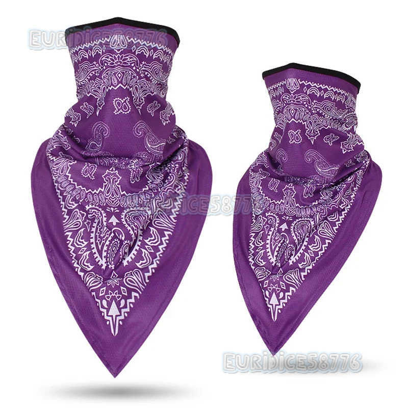 Breathable Mesh Bandanna Anti-UV Cycling Face Mask Tube Bandana Sports Half Face Cover Shield Triangular Neck Warmer Scarves H250819