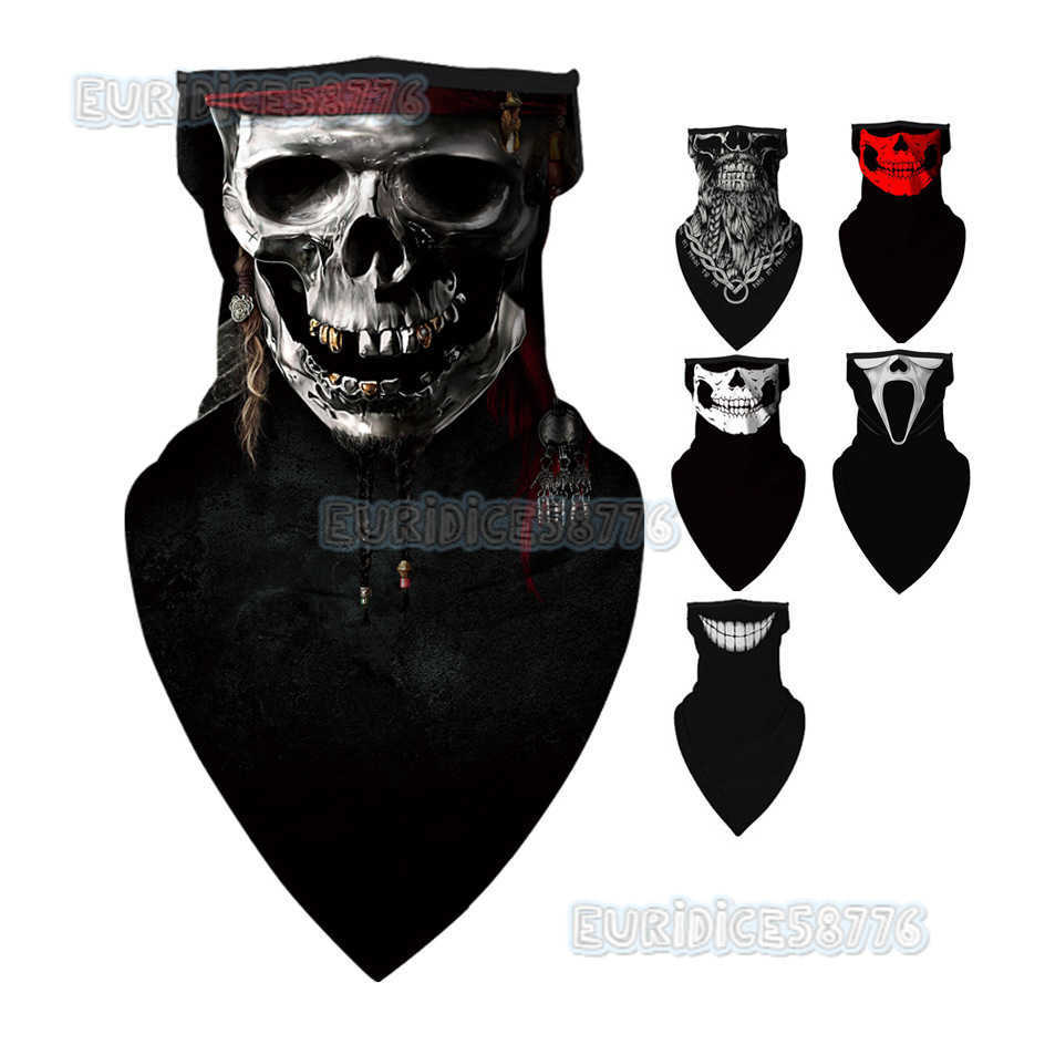 Straight Cross Mirror Merchant Adult Ear-hanging Headscarf Skull Mask H250819