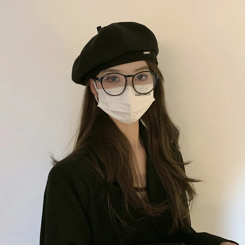 Pure Wool Blend Beret Big Head Windproof Contour Reinforced Anti-Static Comfort 250819