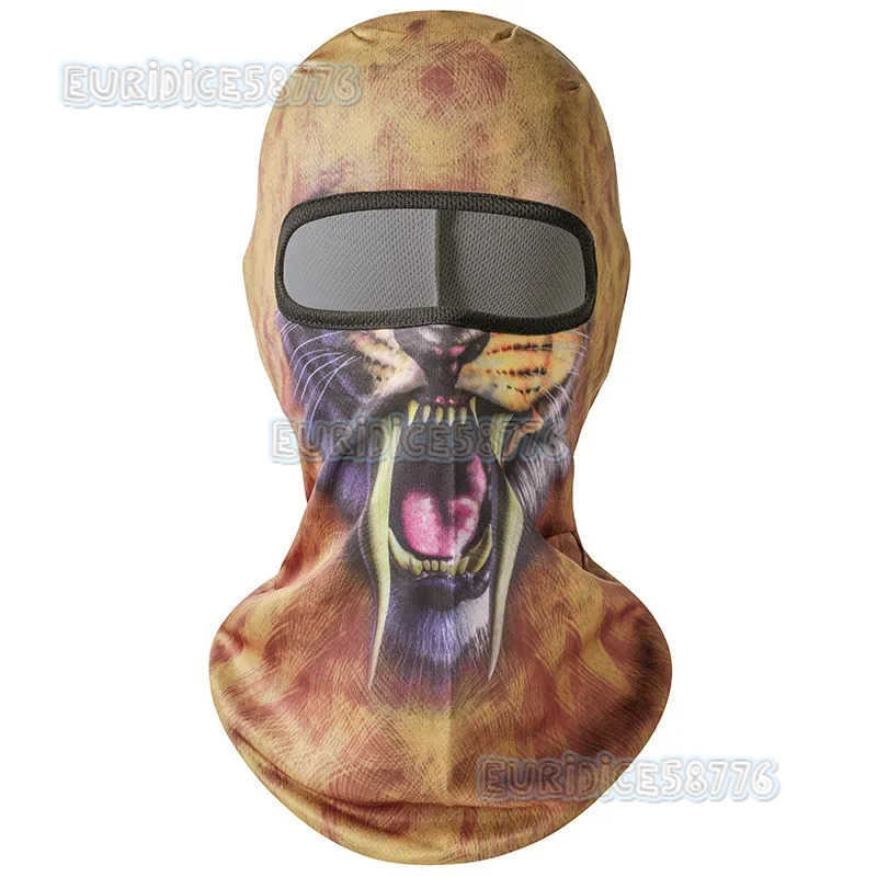 Outdoor Cycling Mask Unisex Summer 3D Animal Portrait Triangle Mask Sports Outdoor Neck Scarf Wind Sand Dustproof Helmet Lining H250819