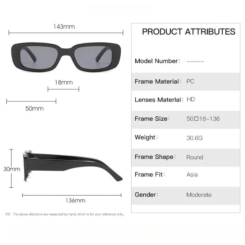 Vintage Black Square Sunglasses Woman Small Rectangle Sun Glasses Female Gradient Clear Mirror Oculos De Sol 250815