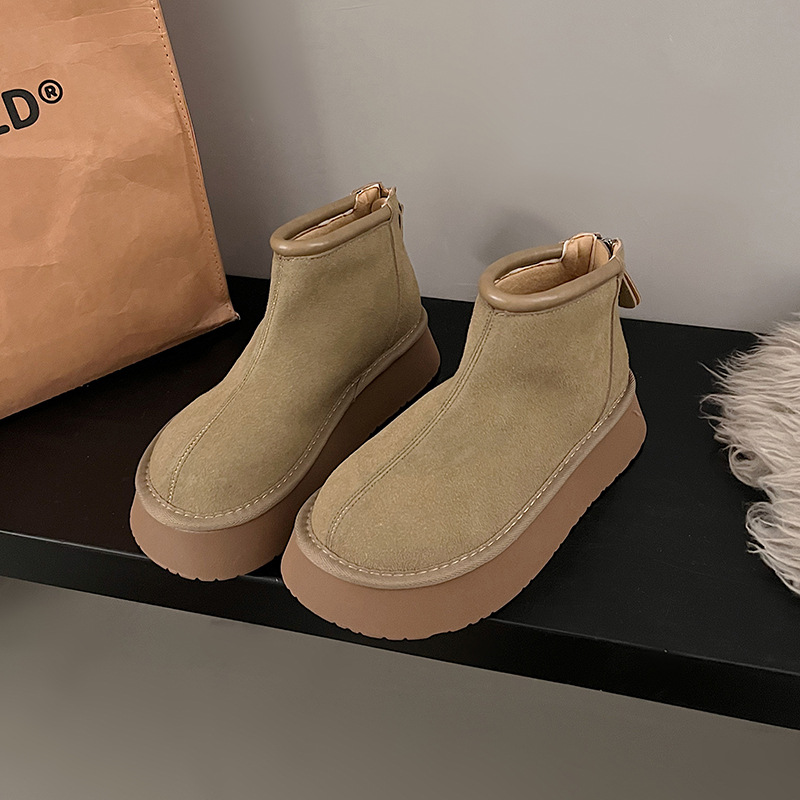 hot Free delivery designer woman cotton boots Snow boots with simple and plush design fashionable and comfortable cotton boots