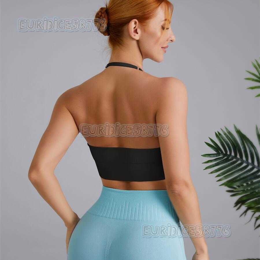 Deep v Triangle Cup Yoga Vest Halter Adjustable Beautiful Back Moisture-wicking Sweat-absorbing Sports Bra Breathable H250819