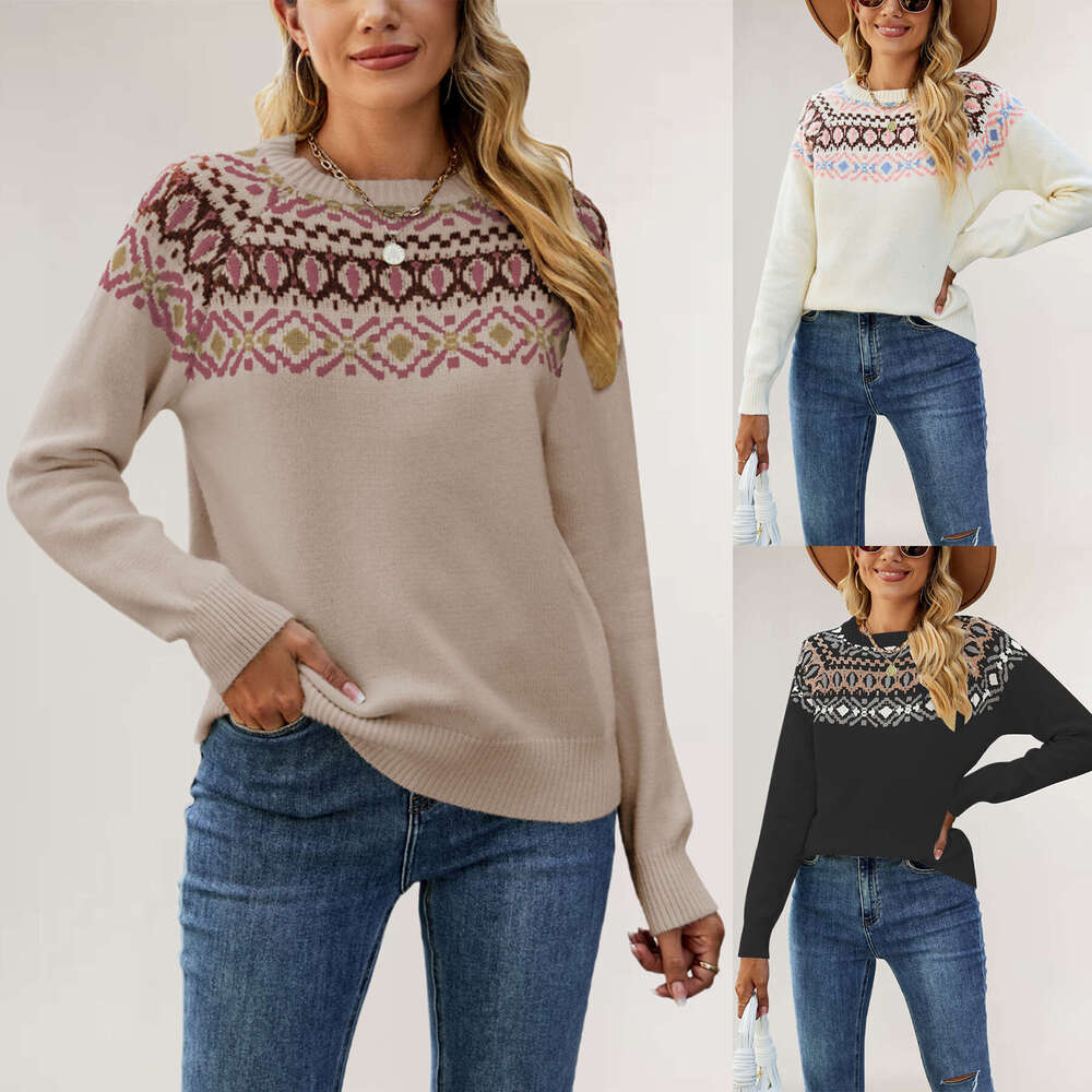 Winter New Wool Knitted Sweater Loose Pullover Women's Fashion B5