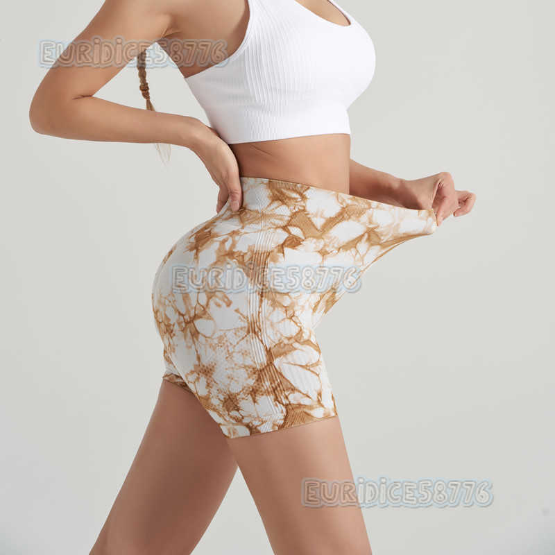 New Tie Dyed Yoga Shorts Womens Sports Outdoor Fitness Pants Comfortable High Waist Elastic Tight Yoga Pants H250819