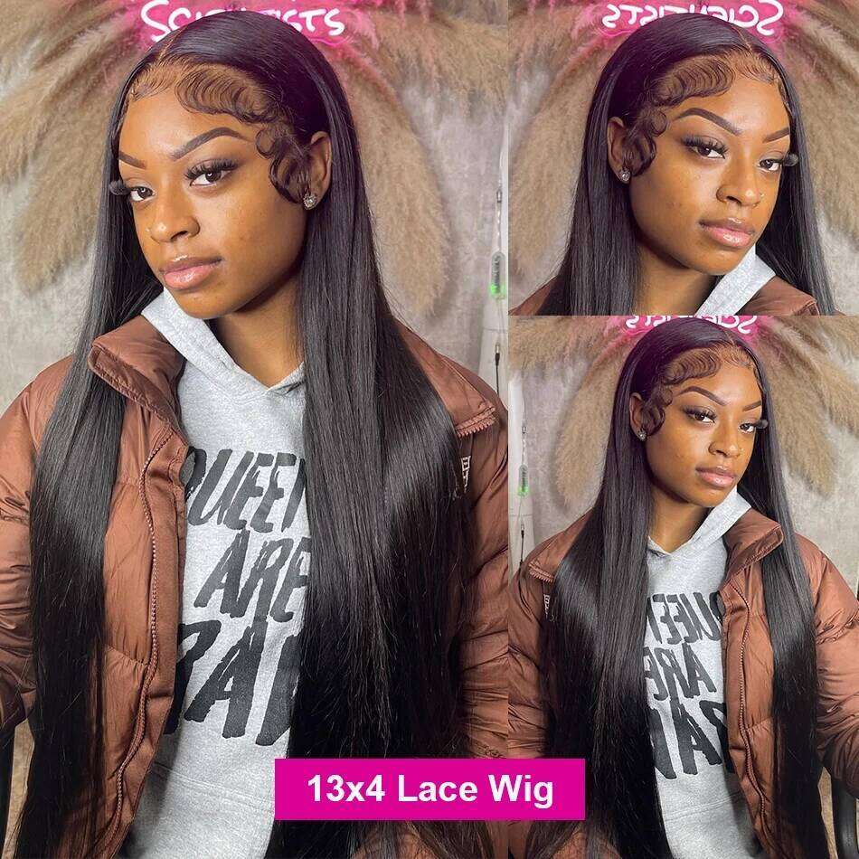 Straight Frontal HD Lace 13X6 Human 13X4 Transparent Front Wig Brazilian Hair Wigs For Women