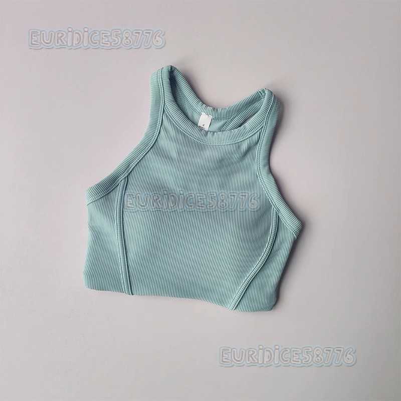 Lu Style Threaded Sports Vest for Women Vest-style Yoga Quick-dry Beautiful Back Fitness Bra Shockproof Running Yoga Wear H250819