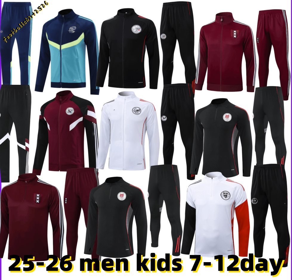 LAJAX 25 26 men kids kit long sleeves sleeved training clothes HENDERSON AFC 26 uniforms shirts ajaax training suit Ajaox shirts maillot de football lajax amsterdam