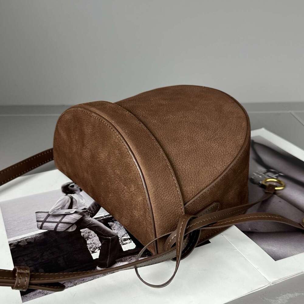 Designer Bag Tote Bag Shoulder Bag Unique Design Suede Saddle French Minimalist Half Moon Fashion Versatile Single Shoulder Crossbody Genuine Leather 