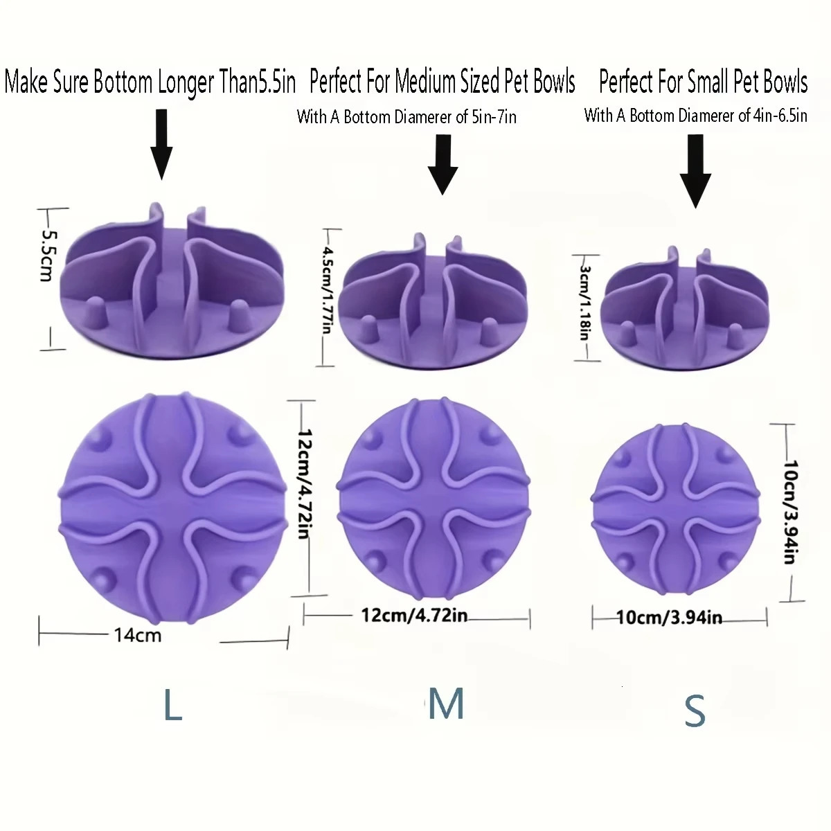 1Pc Soft Silicone Slow Feeder Puzzle Dog Bowl Insert-Stimulates Mind Promotes Healthy Digestion Suitable for all sizes 250813