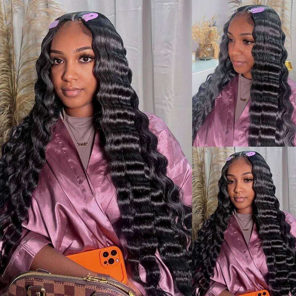 Loose Deep Frontal Wig 13X6 HD Brazilian Curly Natural Wave 13X4 Lace Front Human Hair Wigs On Sale