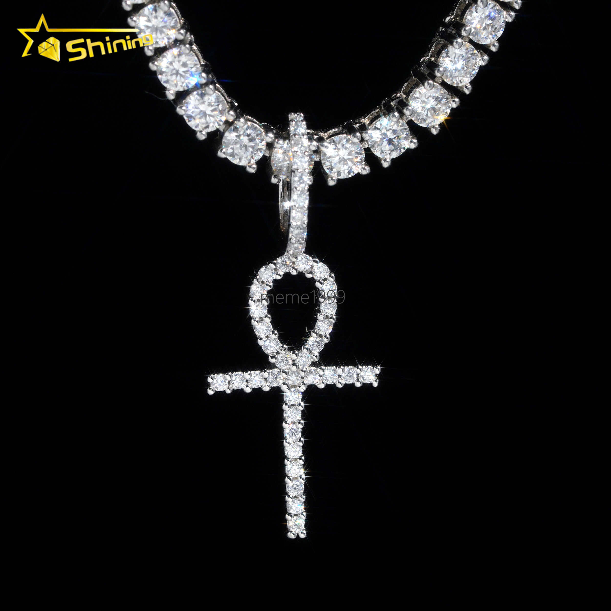 Lab Diamonds Jewelry Cross Charms 10K Solid Gold Fine Jewelry Lab Grown Diamonds Cross Pendant